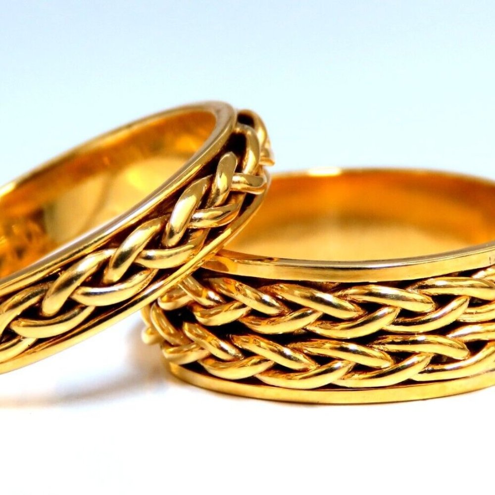 Wedding Bands Matching 14kt Gold 7.5 4.5mm Size: 9 9.25*